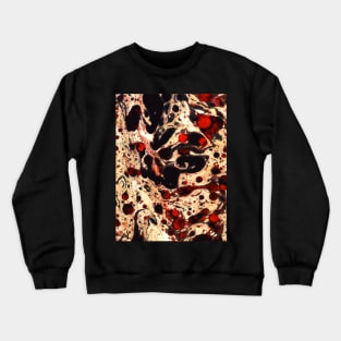 Dark abstract marble texture flowing fluid art Crewneck Sweatshirt
